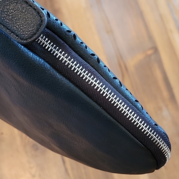 JOANEL Crossbody Bag, Faux Leather, Cutout and Zipper Detail, Black - Picture 7 of 14